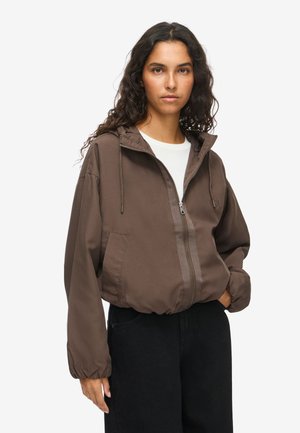 Noisy May, NMELINA L/S HOOD JACKET - Леко яке - chocolate brown