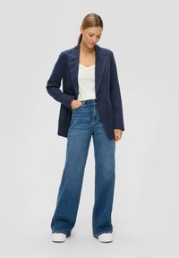 s.Oliver MIT FLAMMGARNSTRUKTUR - T-Shirt basic - creme