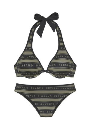 BÜGEL SET - Bikini - olive schwarz