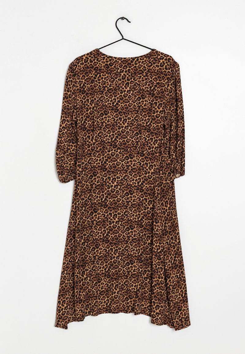monki brown dress Monki - Cinched Waist Long Sleeve Mini T-Shirt Dress - Women - Cotton - XS