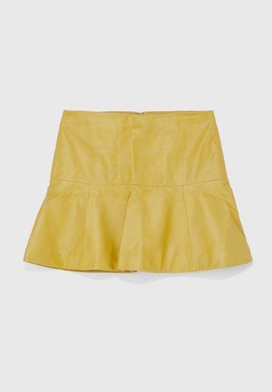 RUFFLE SKIRT - Minirok - light yellow