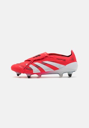 PREDATOR ELITE FOLD-OVER TONGUE SOFT GROUND - Screw-in stud football boots - lucid red/footwear white/core black