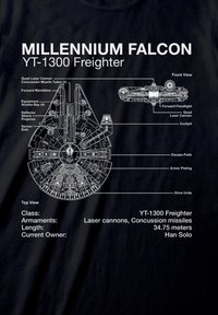 Henry Tiger STAR WARS MILLENIUM SKETCH - T-shirts print - black