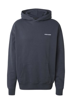 Temno siva kapucar s sprednjim žepom in majhnim belim logotipom "PEGADOR" na levi strani prsnega koša.