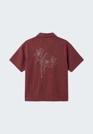 Project X Paris, CHEMISE À MOTIF RAYÉ AVEC BRODERIE AU DOS - Shirt - bordeaux