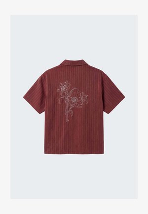 Project X Paris, CHEMISE À MOTIF RAYÉ AVEC BRODERIE AU DOS - Chemise - bordeaux