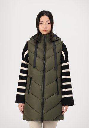 JDYSKYLAR PADDED HOOD - Waistcoat - forest night