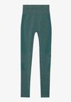 7/8 LENGTH HIGH RISE SEAMLESS LEGGINGS WITH CONTRAST PANEL - Trikoot - mint