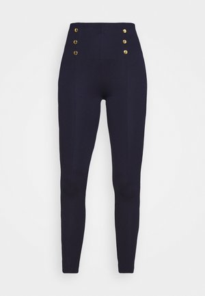 Punto leggings with button detail - Legging - dark blue