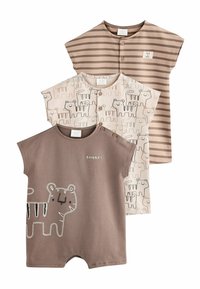 Next - ROMPERS 3 PACK  - REGULAR FIT - Overal - brown tiger Miniatúrny obrázok 1