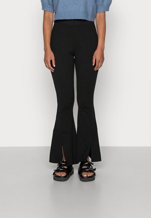 SINATRA SPLIT FLARE TROUSERS - Trousers - black