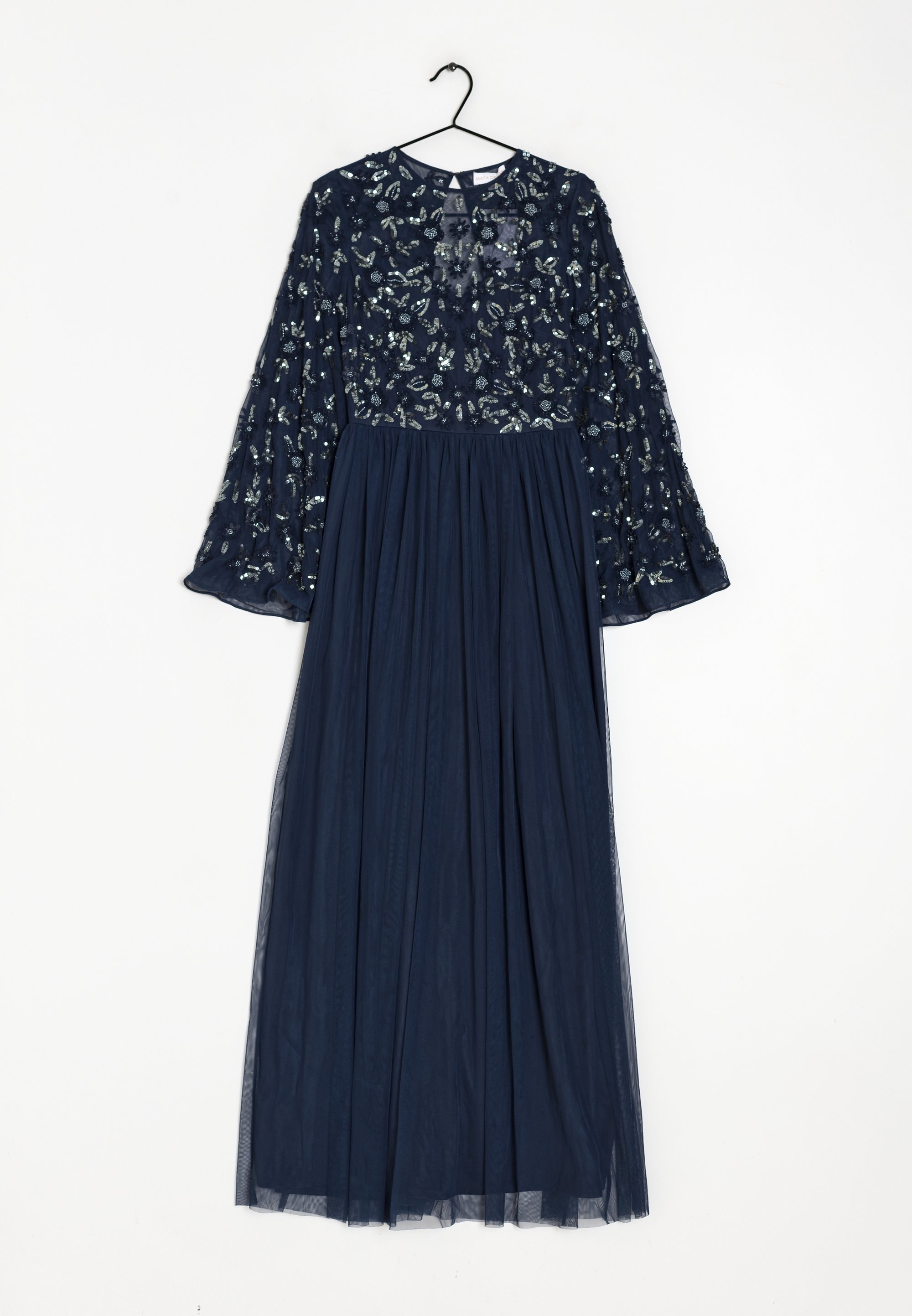 Bridesmaid Maya Deluxe Kimono Maya Deluxe Women's Maxi Dress Ladies Crew  Neck Long Sleeve Sequin
