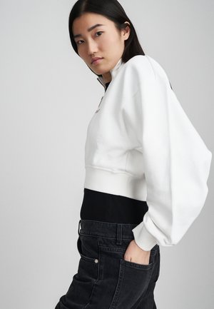 WATER ARROW CROP ZIP UP - Jaka ar rāvējslēdzēju - white/red