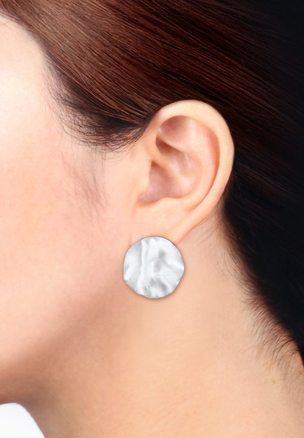 STRUCTURED PLATE - Ohrringe - silberfarben