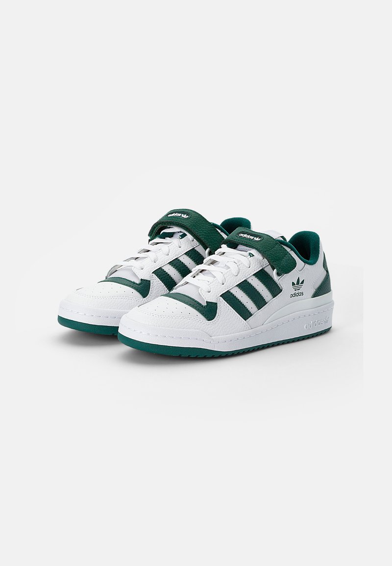 adidas Originals FORUM LOW UNISEX - Sneaker low - white/collegiate  green/white/weiß