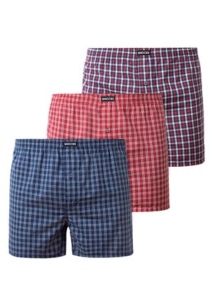 SNOCKS AMERICAN 3 PACK - Boksershorts - small check