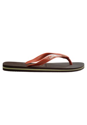 HAVAIANAS FLIP FLOP BRASIL LOGO - Infradito da bagno - dark brown ceramic