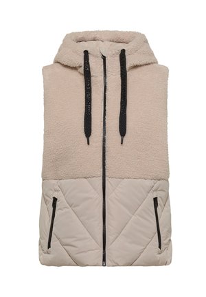 Cecil, TEDDY-WESTE MIT STEPPTEIL UND ZIPPER - Veste sans manches - teddy vanilla white