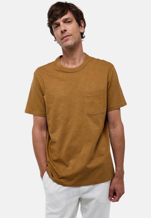 COL ROND MANCHES COURTES - T-shirt basique - antique gold