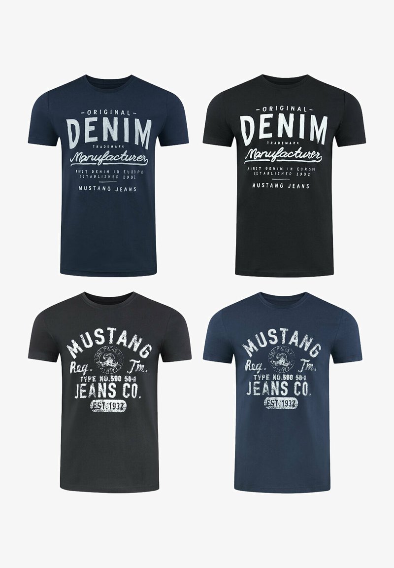 Mustang TEE 4 PACK - T-shirt print - farbmix