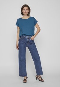 VILA VIDREAMERS NEW NOOS - Základné tričko - moroccan blue