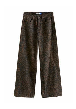 PETITE FIT - HOURGLASS WIDE - Straight leg jeans - leopard print