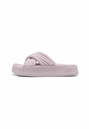Mules - rose mauve white
