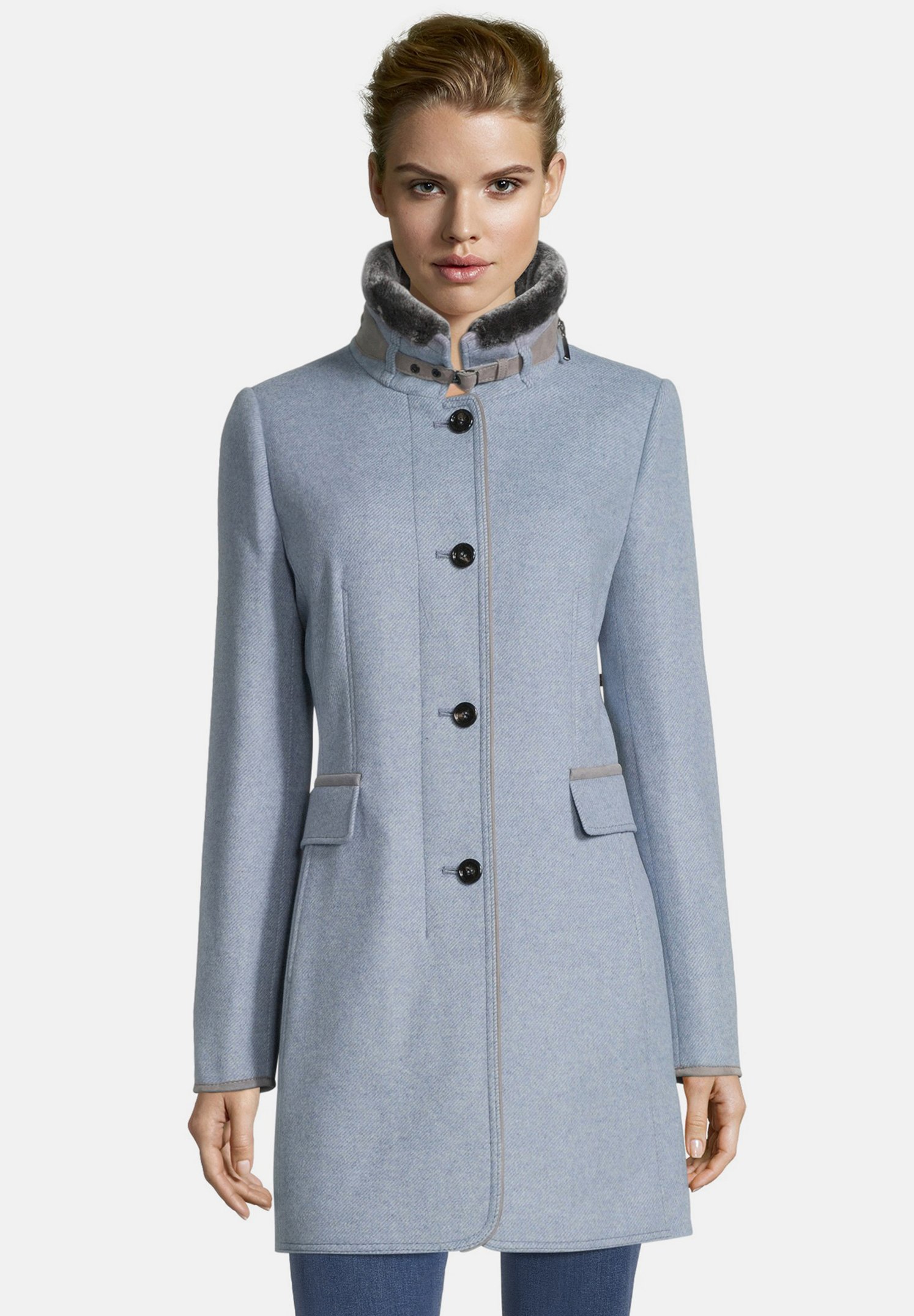 Kurzmantel Mantel Babyblau Damen Hellblaue Kurzmäntel Für Damen