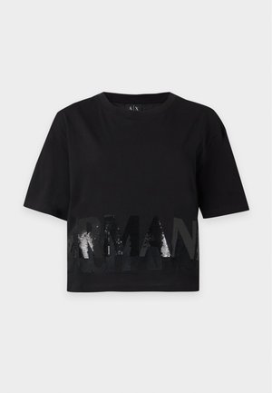 Armani Exchange, Μπλουζάκι με στάμπα - black