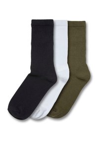 Unselected, black white olive