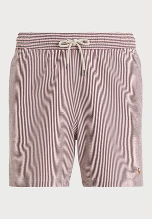 Polo Ralph Lauren TRAVELER MID TRUNK - Short de bain - red wine/white