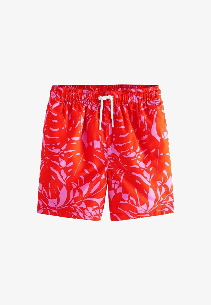 Next PRINTED REGULAR FIT - Plavecké šortky - bright pink leaf