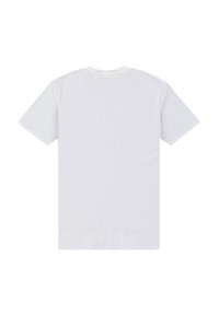 Hvid bomulds T-shirt med korte ærmer, rund hals, enkel design og blød tekstur. Ingen grafik eller mønstre synlige.