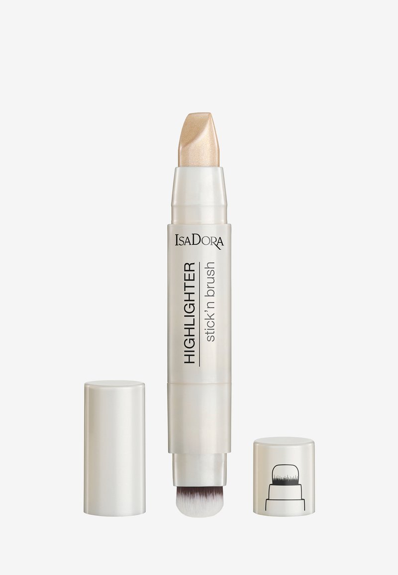 IsaDora HIGHLIGHTER STICK'N BRUSH Illuminanti sparkling beige/beige