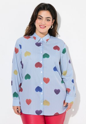 LOOSE FIT STREIFEN HERZEN - Overhemdblouse - pale turquoise