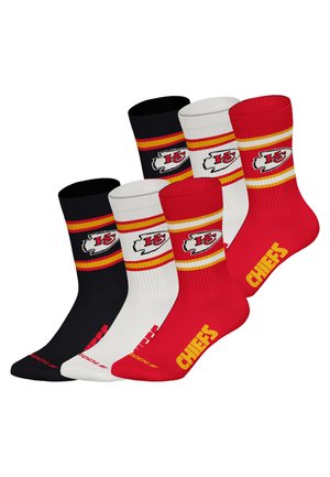 KANSAS CITY CHIEFS CREW 6 PACK - Socken - red wht blk