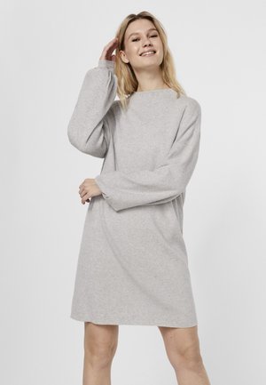 Vero Moda VMNANCY FUNNELNECK NOOS - Gebreide jurk - light grey melange