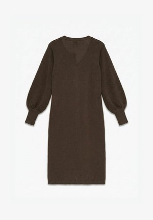 Vero Moda, KNITTED DRESS VMERICA LONG DRESS - Robe chemise - chocolate brown