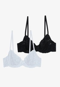 2 PACK - Podprsenka s kosticemi - off-white/black