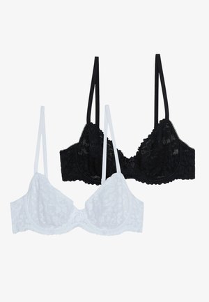 2 PACK - Underwired bra - off-white/black