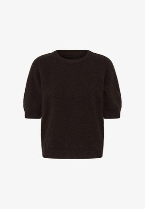 PULZ, PZDAGMAR - Basic T-shirt - espresso melange