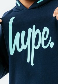 Hype SCRIPT - Felpa con cappuccio - navy