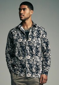 Next REGULAR FIT KEW COLLECTION FLORAL LONG SLEEVE SINGLE CUFF  - Skjorter - black mono