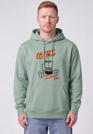 watapparel, COFFEE MAKES EVERYTHING BETTER UNISEX - Kapuzenpullover - aloe