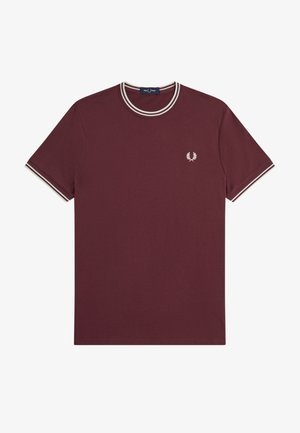 Fred Perry, TWIN TIPPED - T-shirt basic - oxblood/ecru