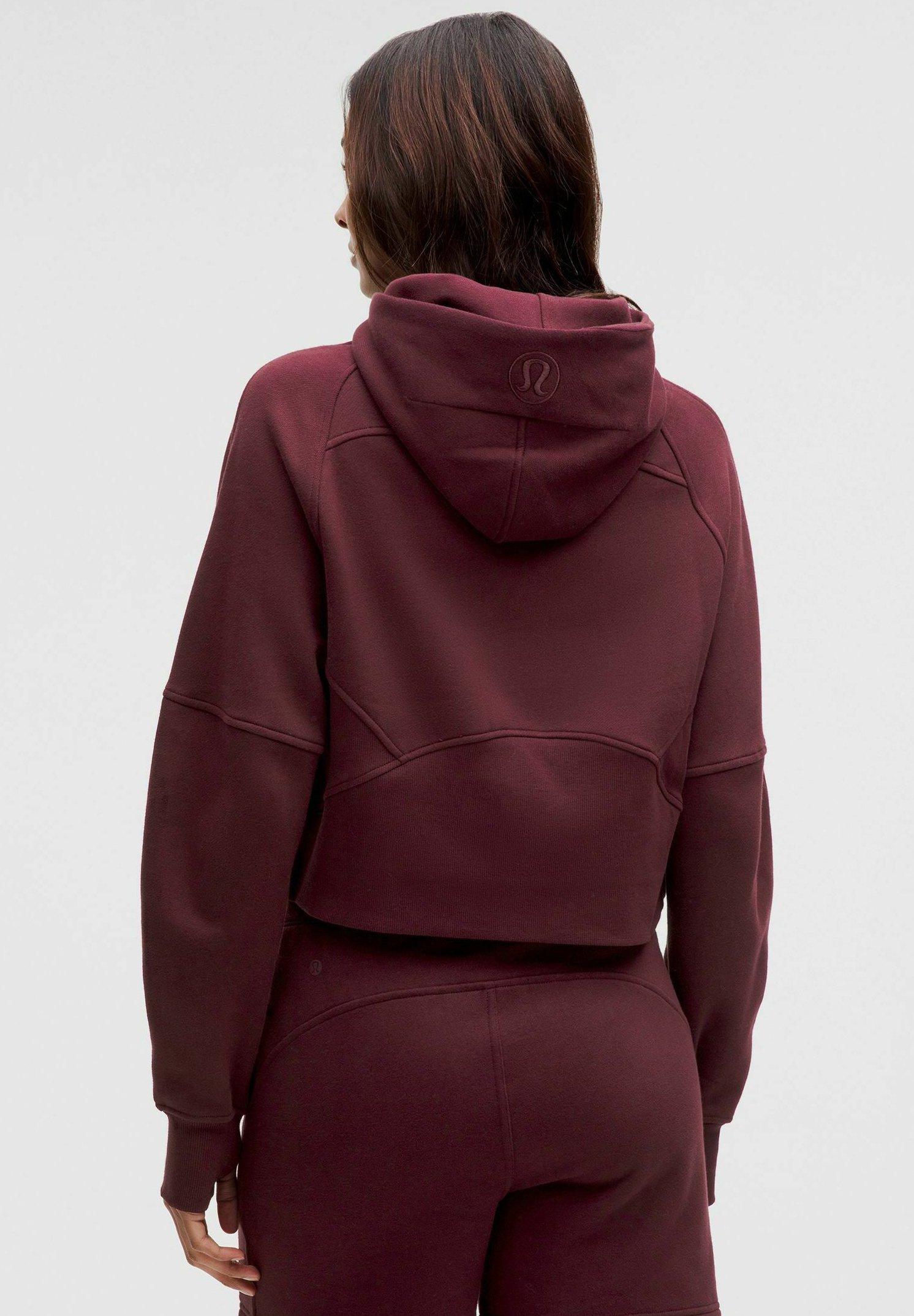 lululemon SCUBA OVERSIZED HALF-ZIP - Hoodie - garnet gold/red - Zalando