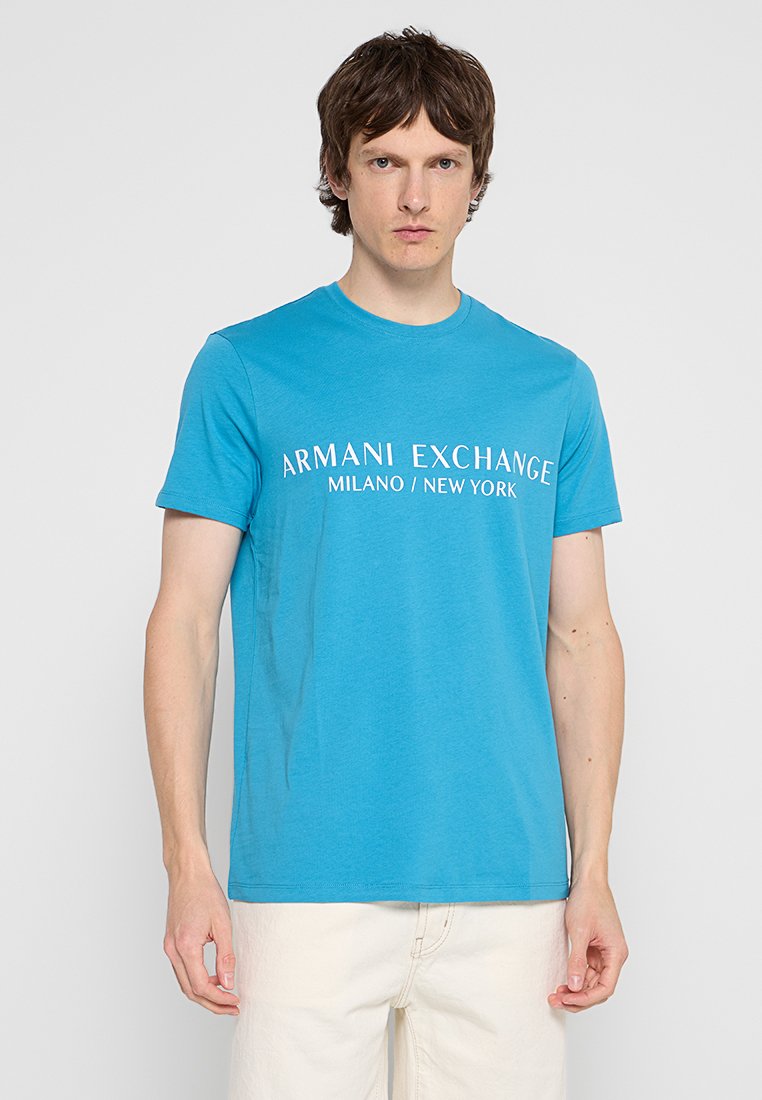 Armani Exchange T-shirt print blauw