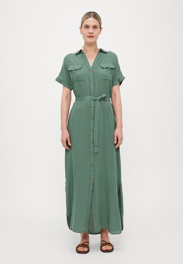 VMBUMPY ANKLE SHIRT DRESS - Maxikleid - laurel wreath