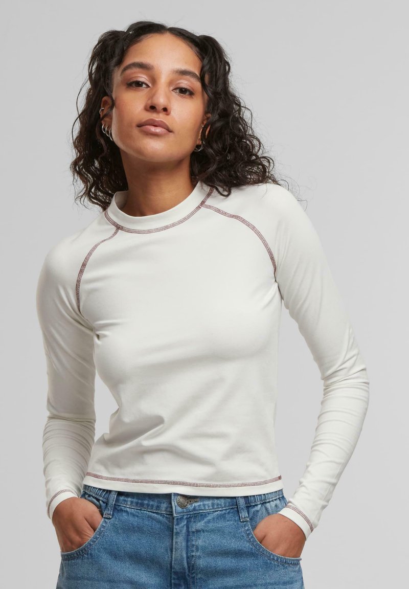 Urban Classics CONTRAST - Μπλούζα με μακριά μανίκια - offwhite