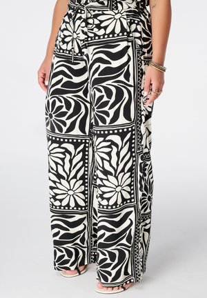MS Mode, TROUSER - Pantalon classique - multi black-white